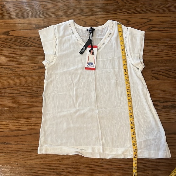 Buffalo v.neck top white size:M - Picture 7 of 7
